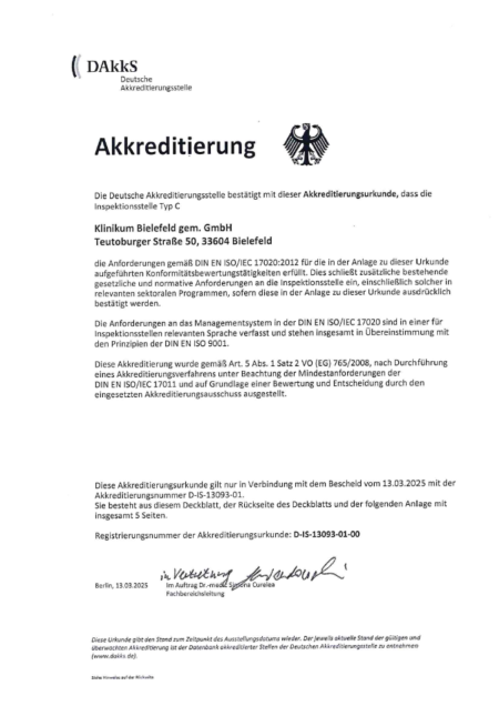 Zertifikat Akkreditierung
